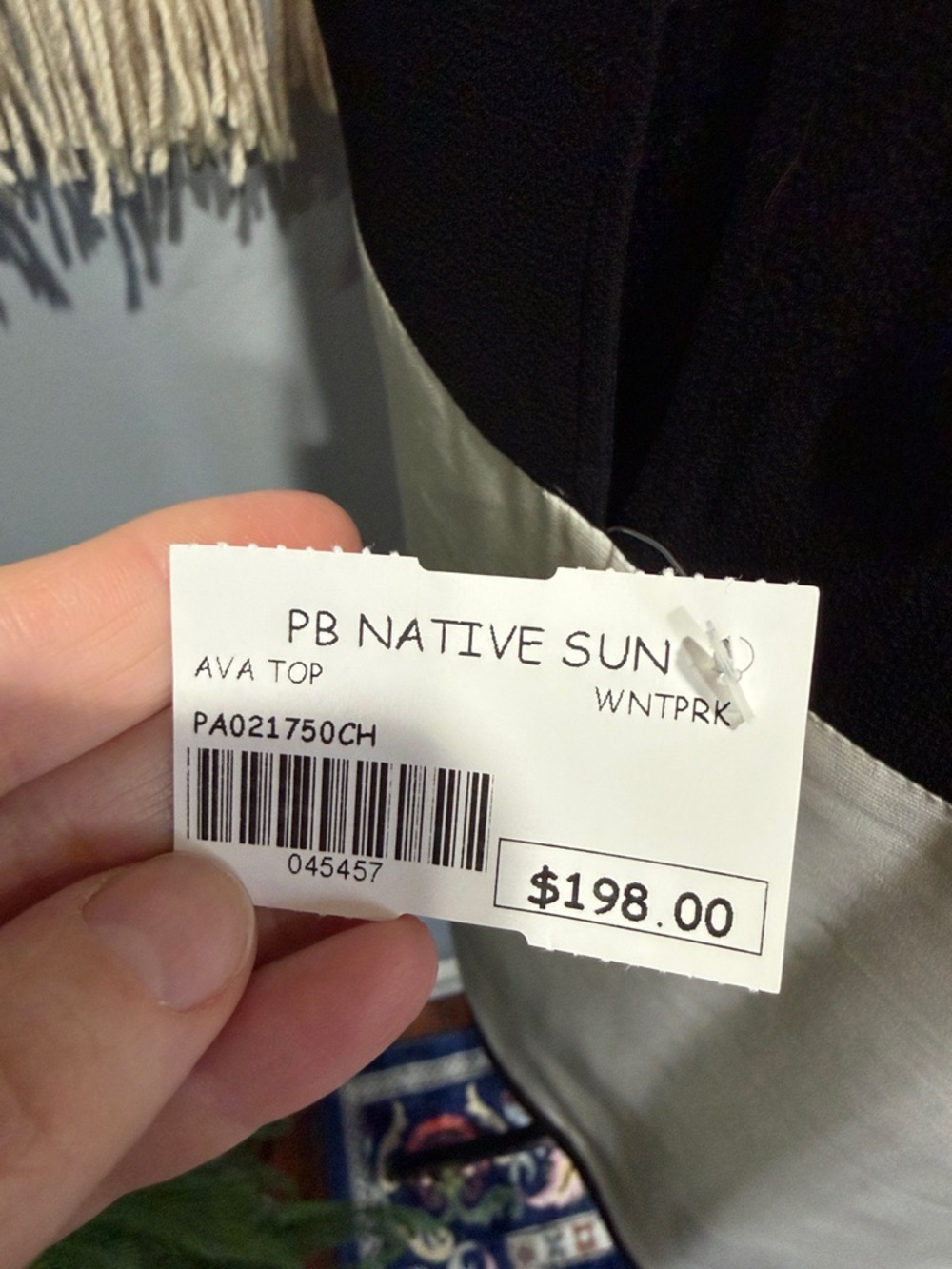 Parker Silk Halter Top Black Cream Colorblock NWT Small Chic Minimalist Blouse - Picture 11 of 15